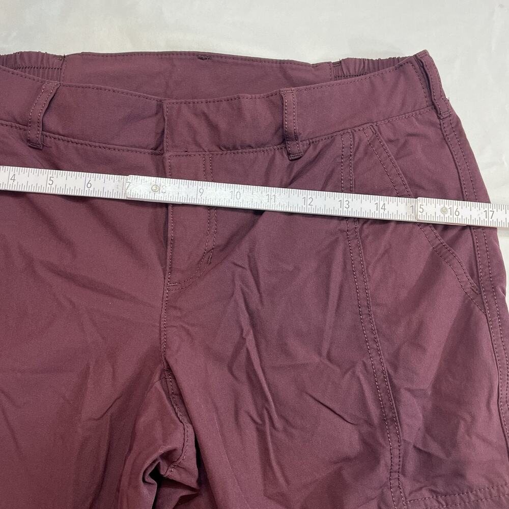 Womens Burgundy Utility Pants Slim Fit Lightweight Travel Casual - Picture 5 of 6